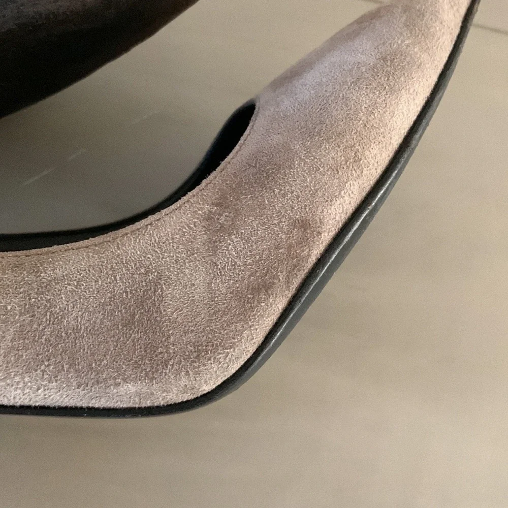 Saint Laurent Gray Suede Pointed Toe Pumps 39.5 - Picture 8 of 10